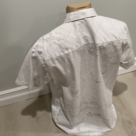 AL MERRICK Nautical Button Down T Shirt White Lgr - Picture 6 of 8